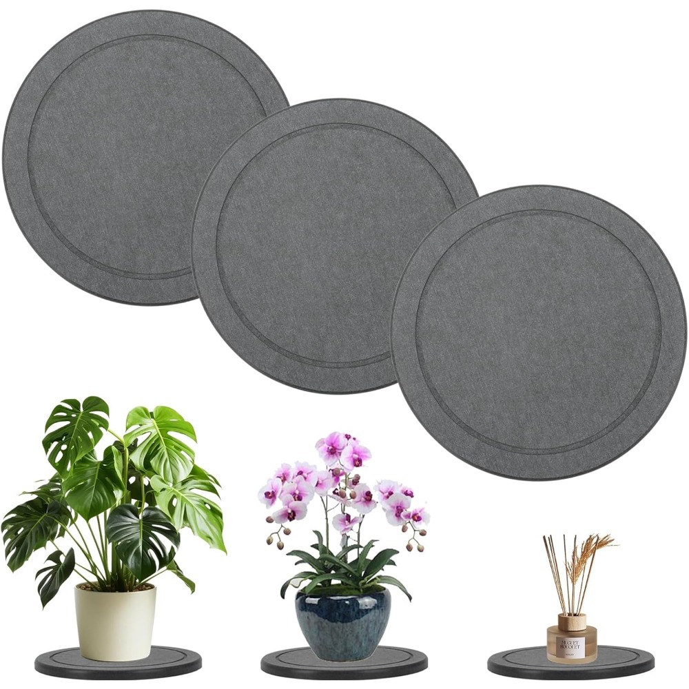 3Pcs/Set Diatomaceous Earth Pl - Drip Tray Saucer 评论和价格