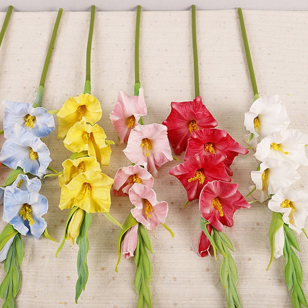 PU Artificial Gladiolus Branch - Bonsai Garden Art 评论和价格