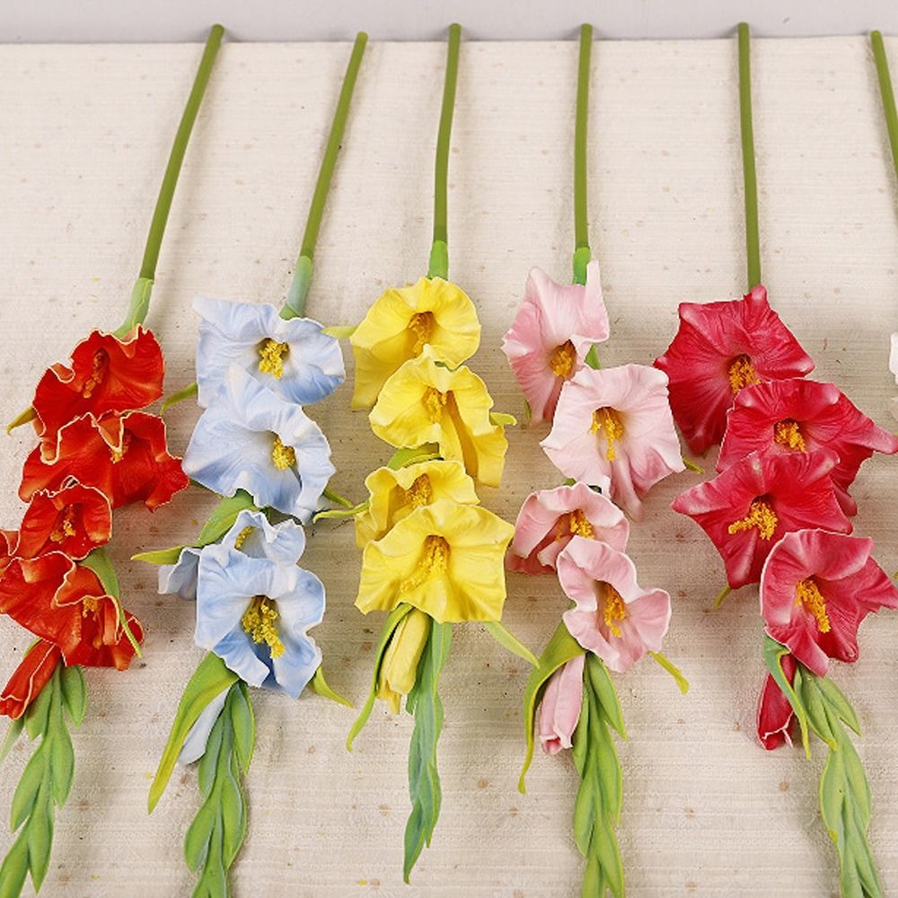 PU Artificial Gladiolus Branch - Bonsai Garden Art 评论和价格